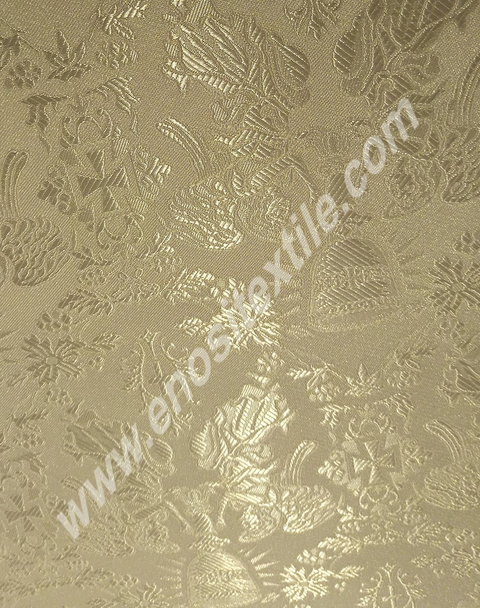 KL-015 White-Silver Brocade Fabrics